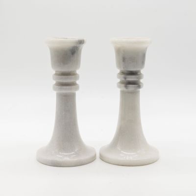 Подсвечник для тонкой свечи, мрамор