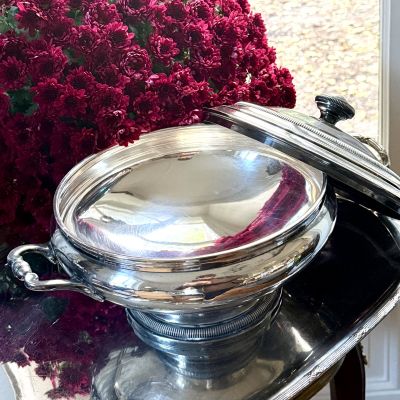 Террин супница легюмница 3 л серебрение Франция