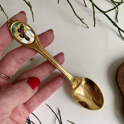 Ложка чайная Franklin Mint Helicontus золочение 1980