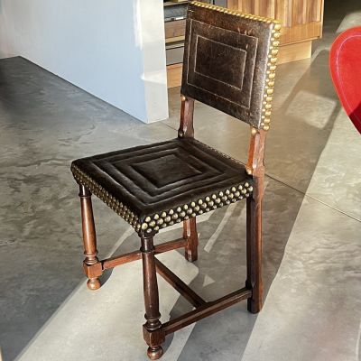 Стул 85 см Франция дуб кожа