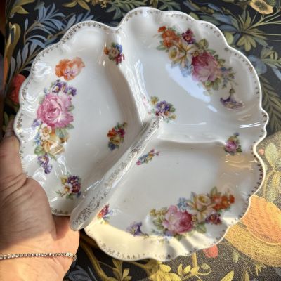 Менажница с ручкой Karl Ens  23 см фарфор Германия 