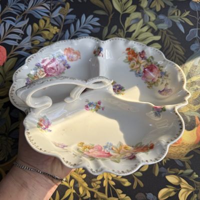 Менажница с ручкой Karl Ens  23 см фарфор Германия 