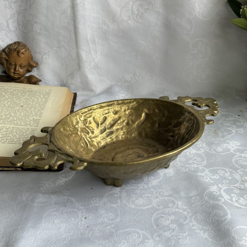Блюдо миска фруктовница на ножках 31 см бронза