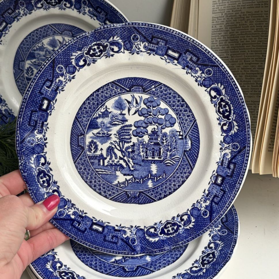 Тарелка Manufacture Imperiale et Royale de Nimy Willow 21 см Бельгия