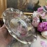 Блюдо сухарница на ножках 26 см серебрение Англия