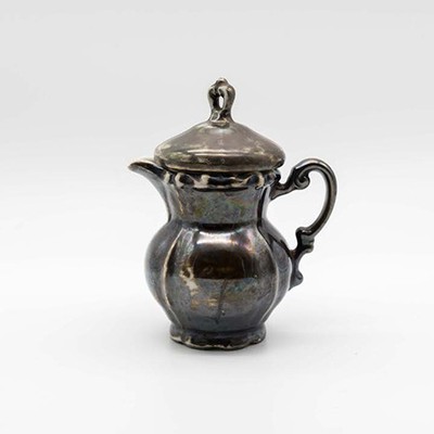 Молочник серебрение по фарфору