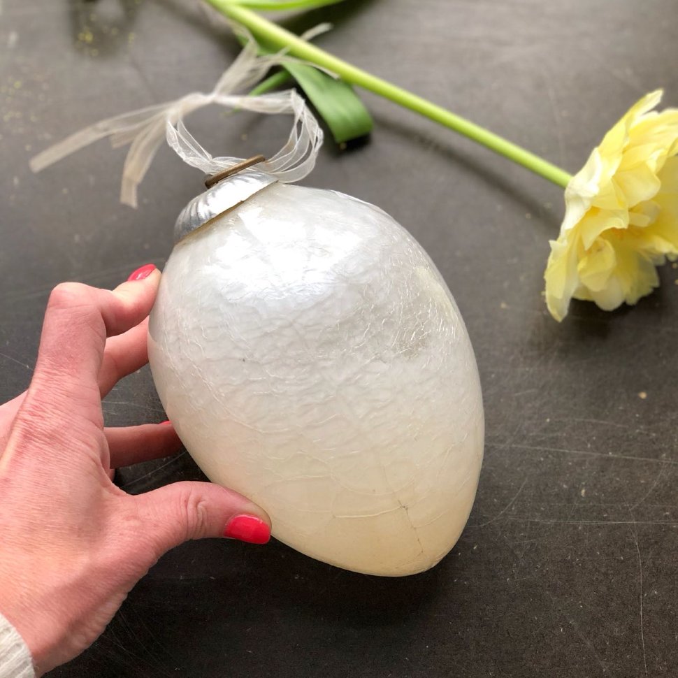 Подвес украшение большое Яйцо кракелюр 