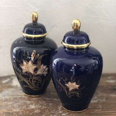 Ваза с крышкой Кобальт Limbary Германия фарфор