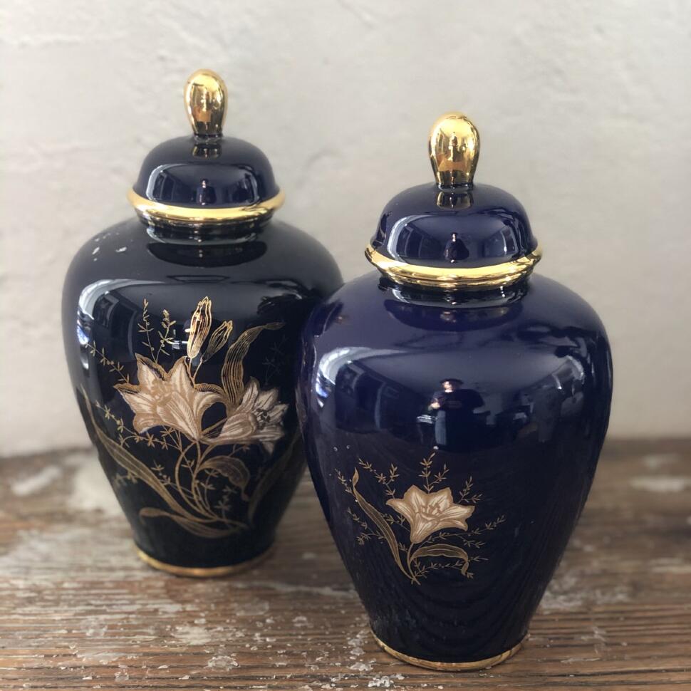 Ваза с крышкой Кобальт Limbary Германия фарфор