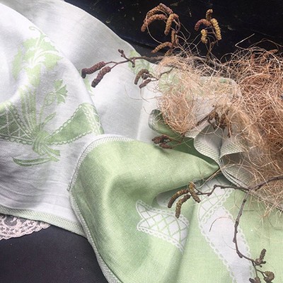 Скатерть большая Мятная 145х200