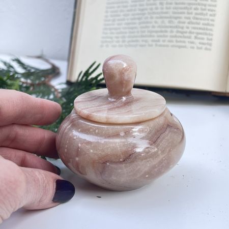 Шкатулка солонка 7 см оникс