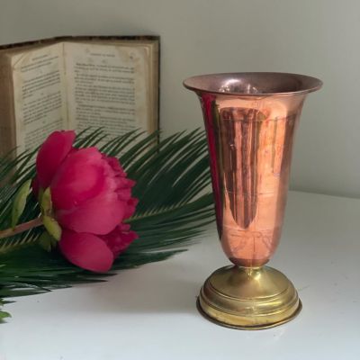 Ваза 19 см медь латунь