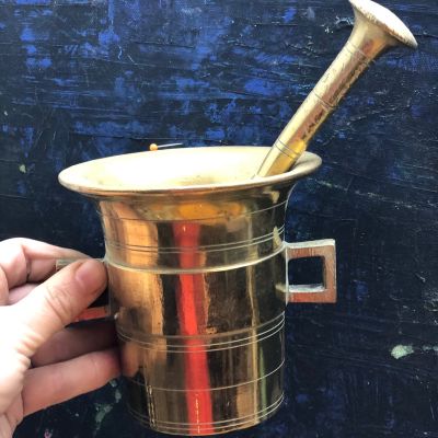 Ступка с пестиком 11 см латунь