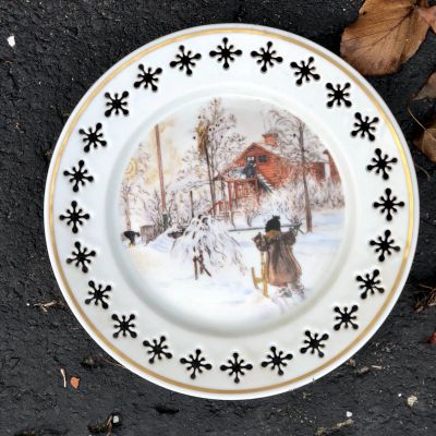 Тарелка Carl Larssons Мотив № 3 1977 г 22 см фарфор Дания