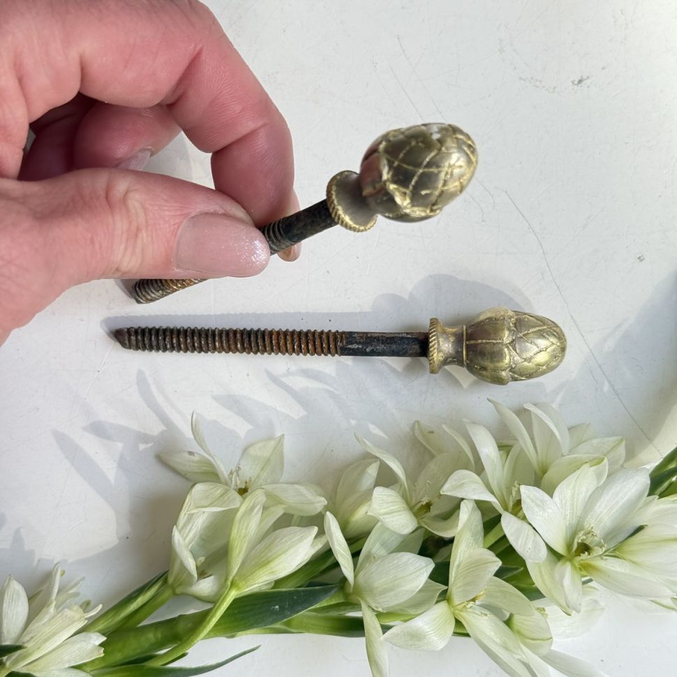 Ручка дверная Шишка латунь набор 2 шт.