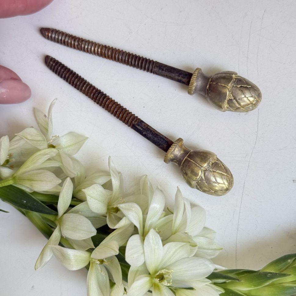 Ручка дверная Шишка латунь набор 2 шт.