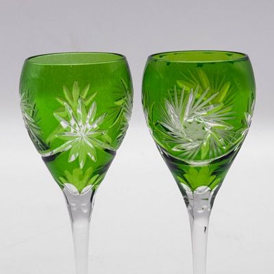 Рюмка набор 2 шт. 100 мл цветной хрусталь Германия