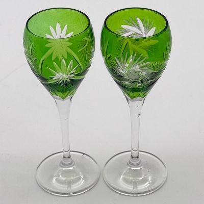 Рюмка набор 2 шт. 100 мл цветной хрусталь Германия