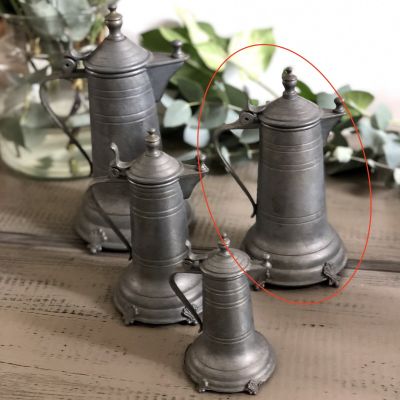 Кувшин с крышкой 400мл, олово, течет