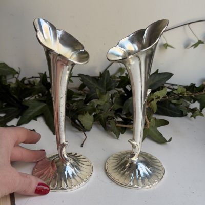 Ваза Арнуво 18 см серебрение