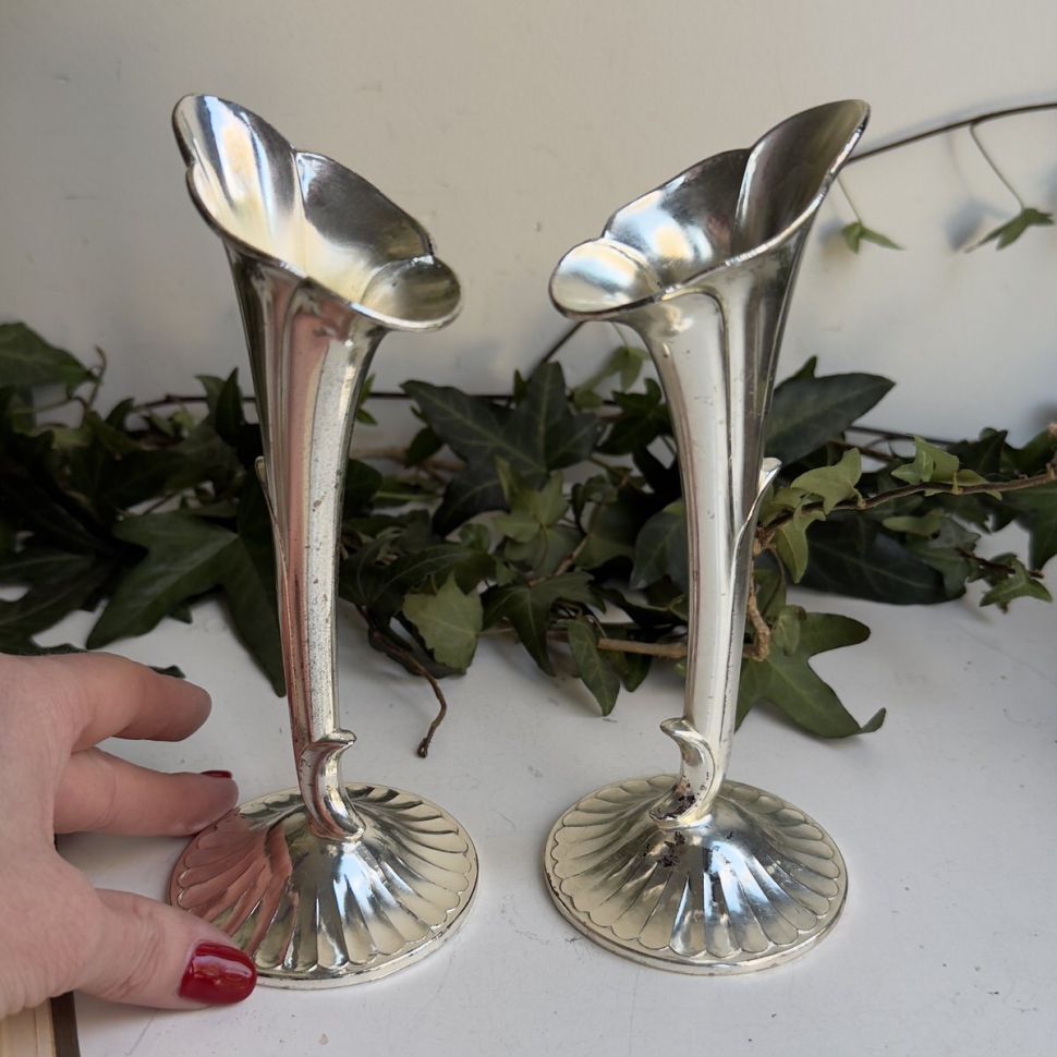 Ваза Арнуво 18 см серебрение