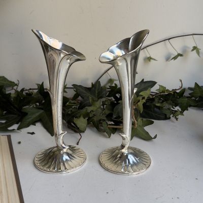 Ваза Арнуво 18 см серебрение