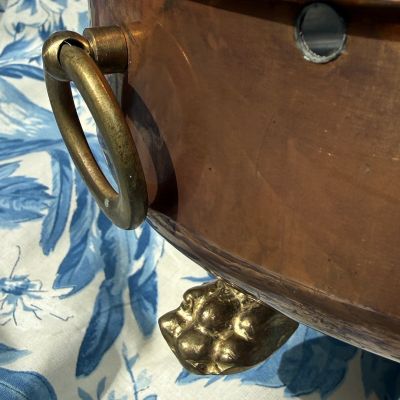 Подогрев подставка Les Cuivres de Faucogney 22 см медь латунь Франция