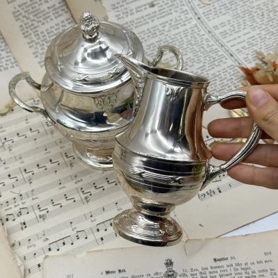 Сахарница молочник набор 2 предмета Франция серебрение 