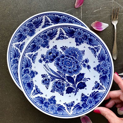 Тарелка декоративная Цветы, Дельфт