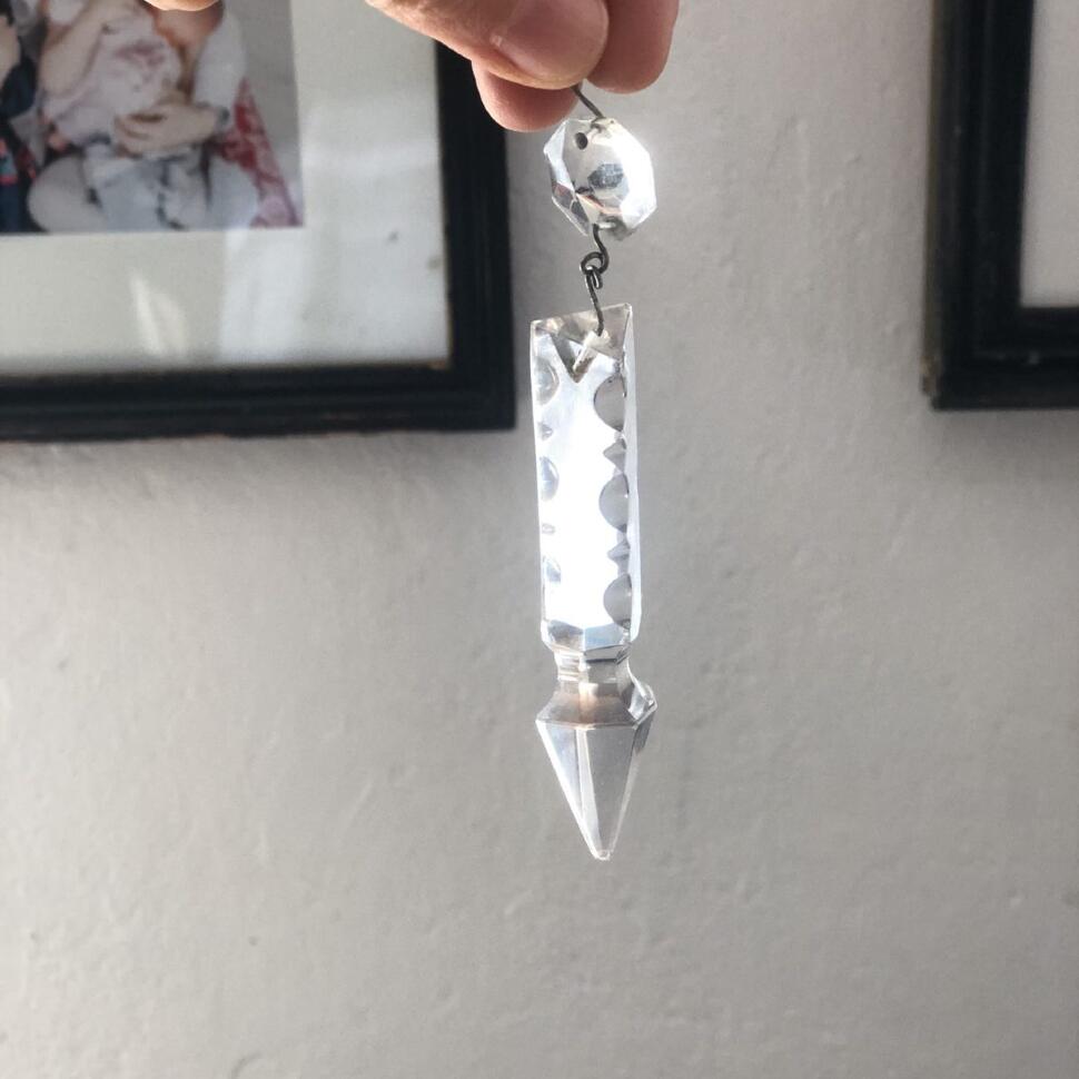 Подвес для люстры с октагоном 10 см хрусталь