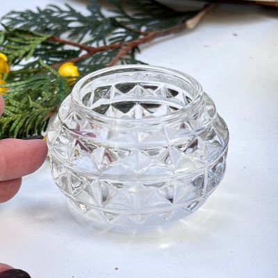 Подсвечник 8 см стекло с гранями