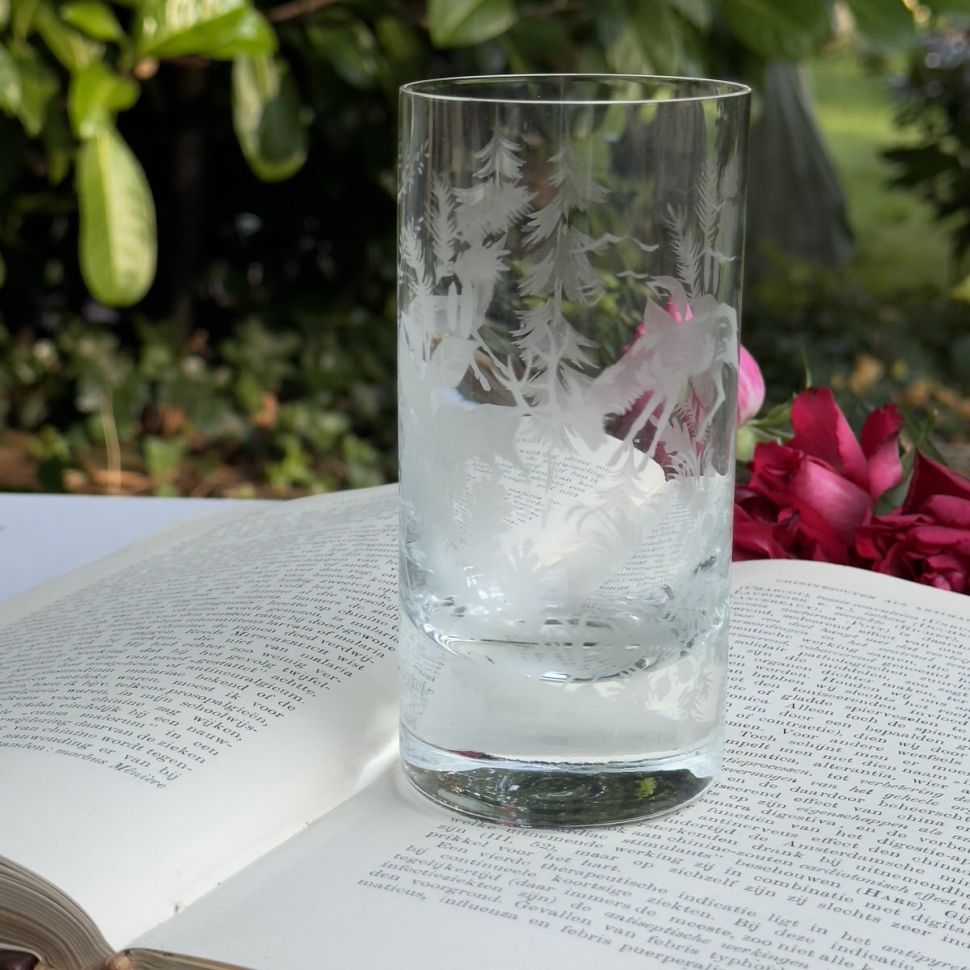 Стакан Олени 250 мл хрусталь ручная гравировка Австрия