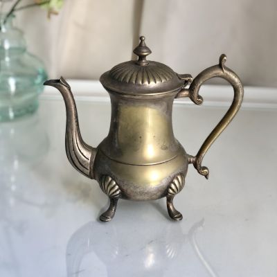 Кофейник латунь с серебрением Франция