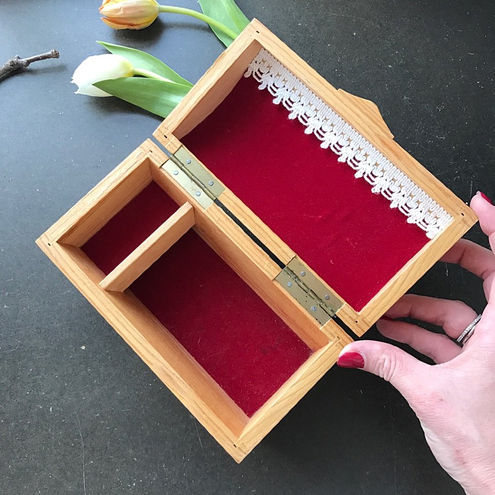 Шкатулка деревянная с отделениями Ручная роспись