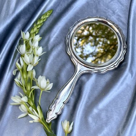 Зеркало туалетное 25х13 см серебрение Франция  