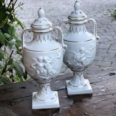 Ваза флакон 20см ангелы