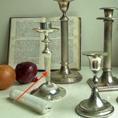 Подсвечник 17 см серебрение по сплаву