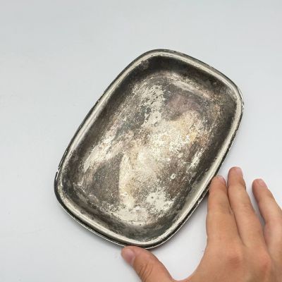 Блюдо поднос 19 см мельхиор