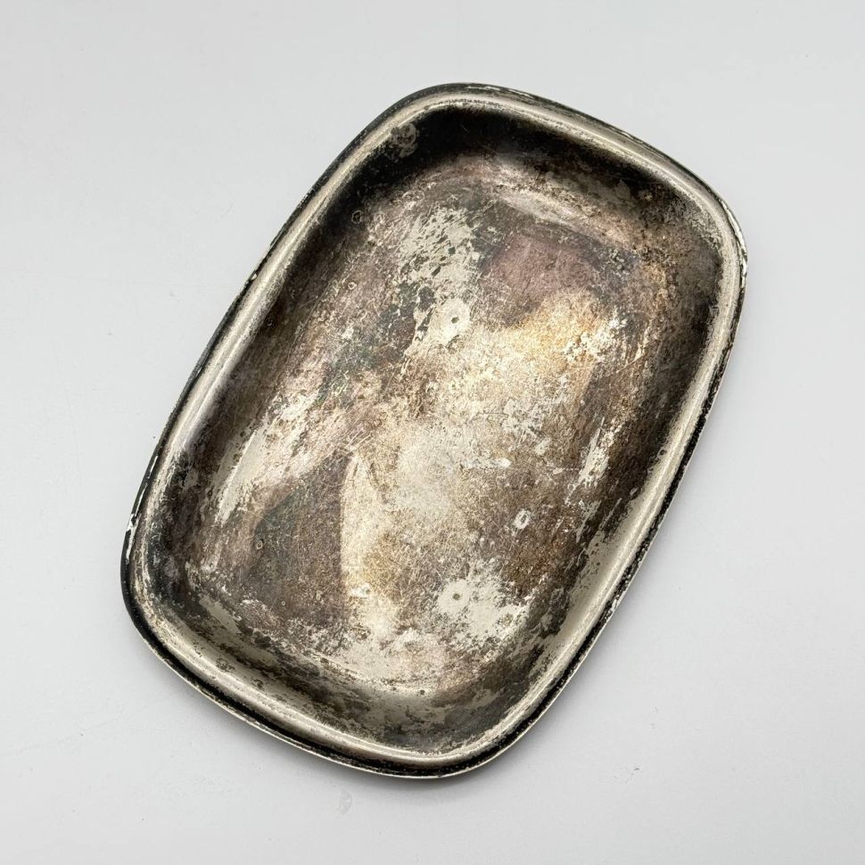 Блюдо поднос 19 см мельхиор