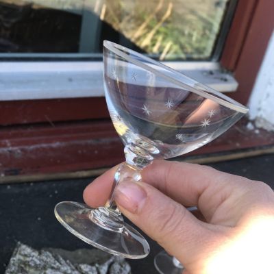 Рюмка на ножке Снежинка 80 мл хрусталь