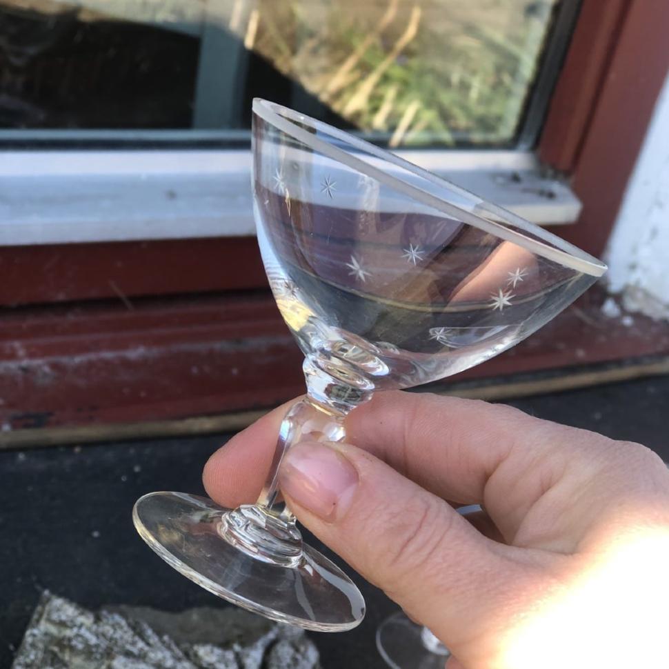 Рюмка на ножке Снежинка 80 мл хрусталь