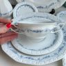 Бульонная пара Rosenthal Classic Rose голубые розы 250 мл Германия
