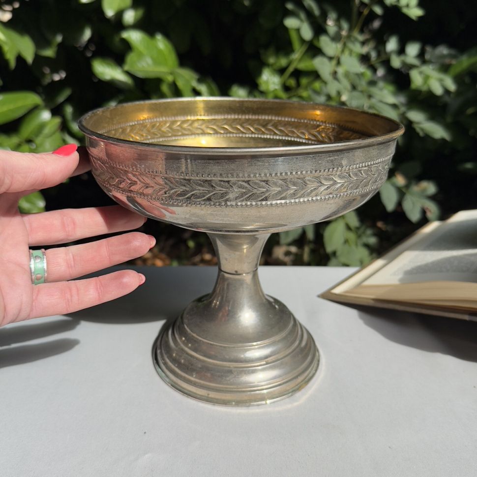 Ваза для конфет или фруктов в стиле ар-деко латунь Франция 