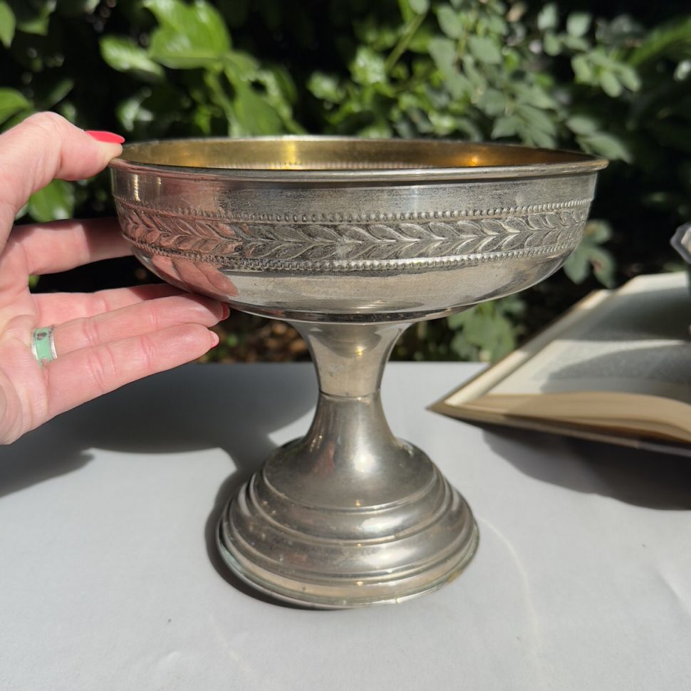 Ваза для конфет или фруктов в стиле ар-деко латунь Франция 