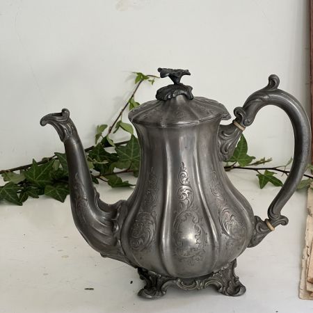 Чайник 1 л олово серебрение 1877 г.