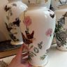 Ваза Franklin Porcelain The Country Garden Butterfly John Wilkinson 30 см фарфор Япония 1981 г.