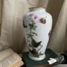 Ваза Franklin Porcelain The Country Garden Butterfly John Wilkinson 30 см фарфор Япония 1981 г.