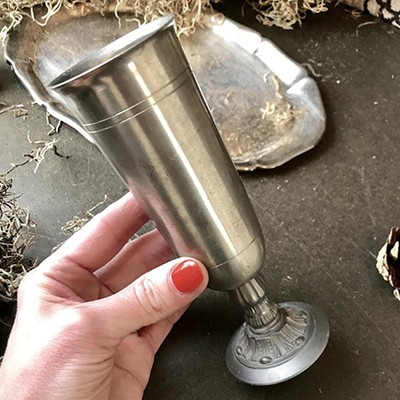 Оловянная ваза кубок флют