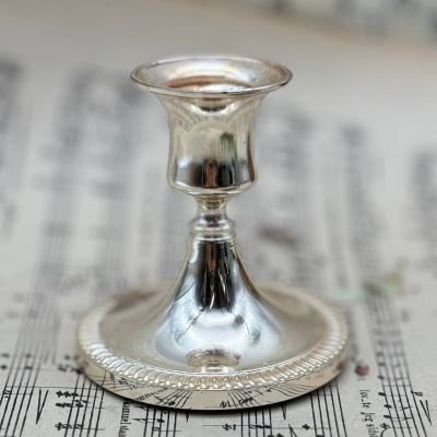 Подсвечник на одну свечу 8 см серебрение