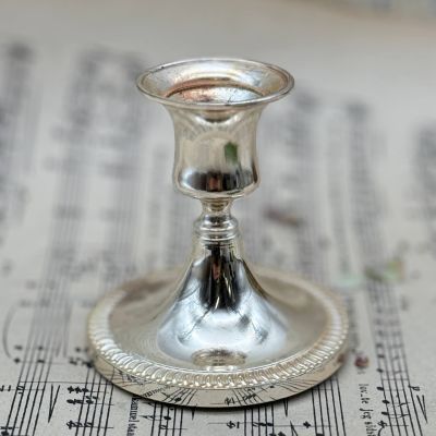 Подсвечник на одну свечу 8 см серебрение